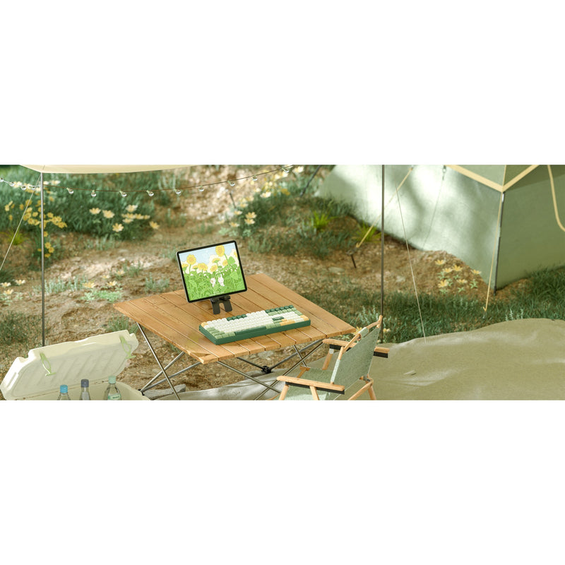 Afbeelding laden in galerijviewer, Iqunix f97 camping wireless mechanical keyboard (groen, us lay-out (qwerty), cherry mx brown, 96%, rgb leds, hot-swappable, pbt, 2.4ghz | bluetooth 5.1 | usb-c)