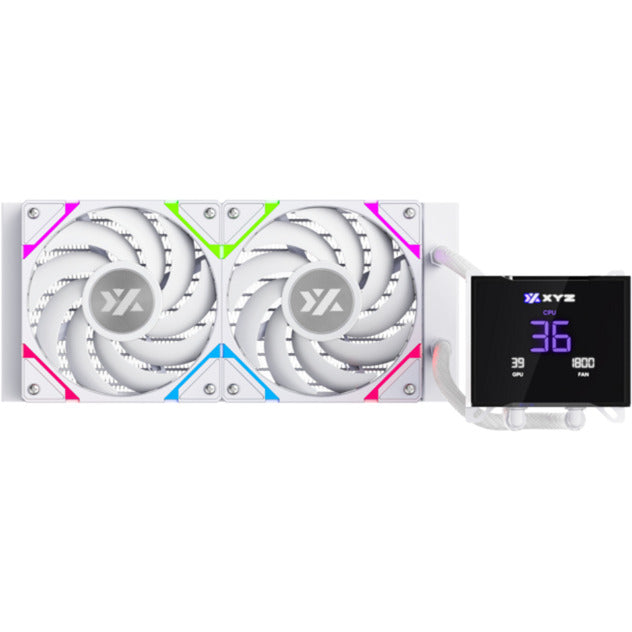 Afbeelding laden in galerijviewer, Xyz pc gear hydrotemp aio 240 waterkoeling (wit, argb, pwm)