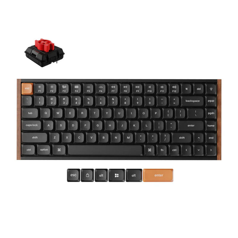 Load image into Gallery viewer, Keychron k3 max se qmk wireless custom mechanical keyboard (zwart, us lay-out (qwerty), milk pom red, 75%, rgb, hot swap, 2.4 ghz | bluetooth 5.3 | usb-c)