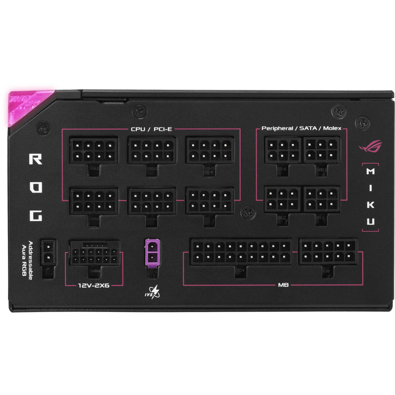 Load image into Gallery viewer, Asus rog thor platinum iii hatsune miku edition modulaire 1200 watt voeding (zwart, 1x 12v-2x6, 4x pcie)