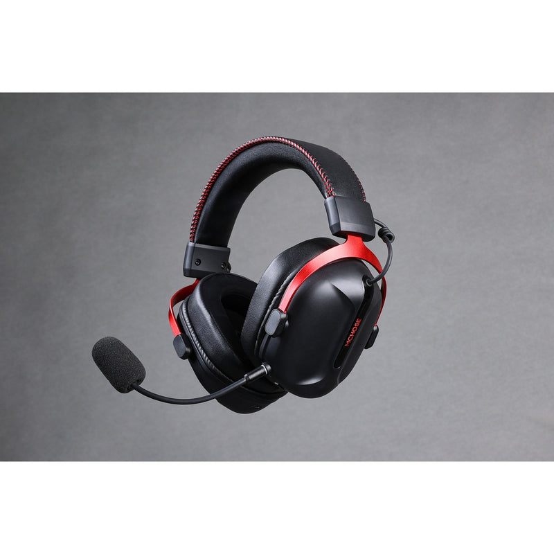 Afbeelding laden in galerijviewer, Mchose s9 pro wireless over-ear gaming headset (zwart rood, pc laptop playstation switch smartphone, 2.4g bluetooth wired type-c )