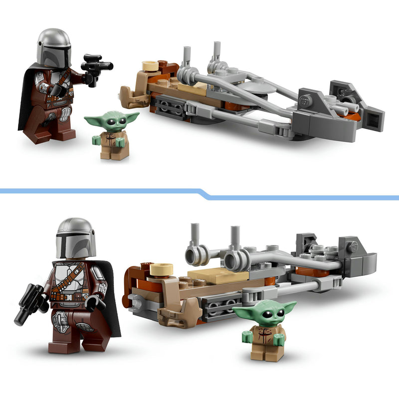 Afbeelding laden in galerijviewer, Lego star wars - de mandalorian en grogu's speederbike constructiespeelgoed (75436)