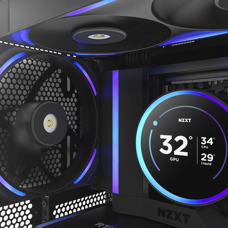 Load image into Gallery viewer, Nzxt f140x rgb case fan (zwart, 140 x 140 x 30 mm, pwm)
