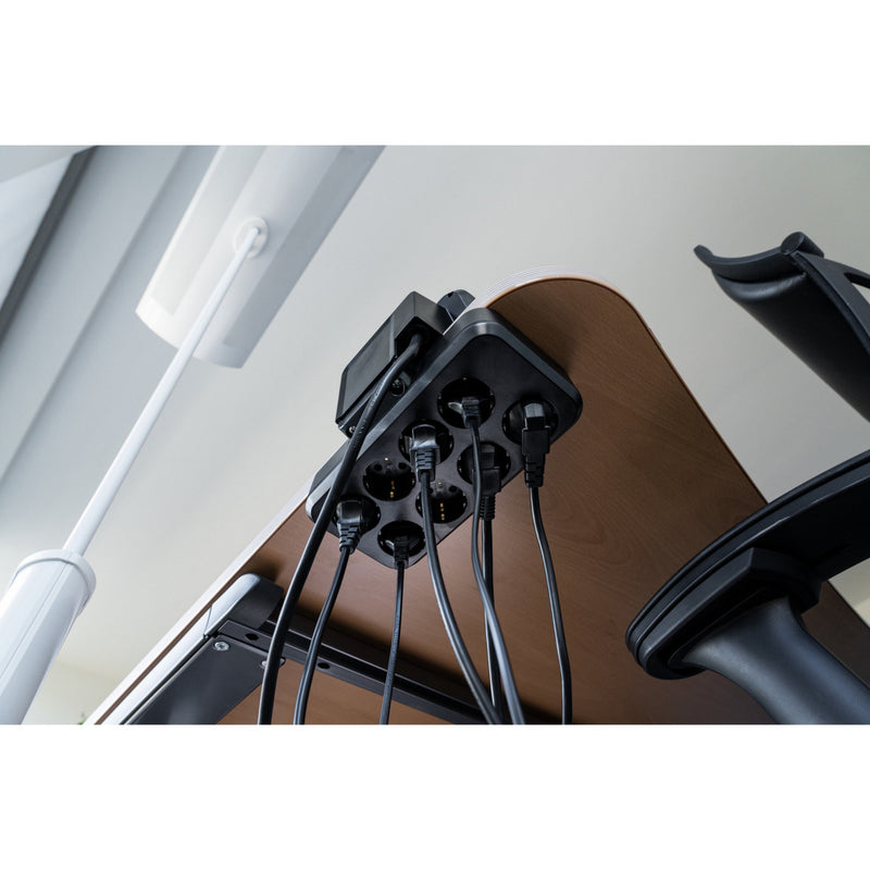 Load image into Gallery viewer, Brennenstuhl estilo duplex stekkerdoos met schakelaar stekkerdoos (zwart zilver, 2x sleuf voor keystone modules)