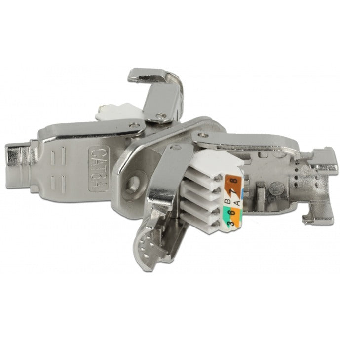 Load image into Gallery viewer, Delock koppeling voor netwerkkabel cat.6a stp (zilver)