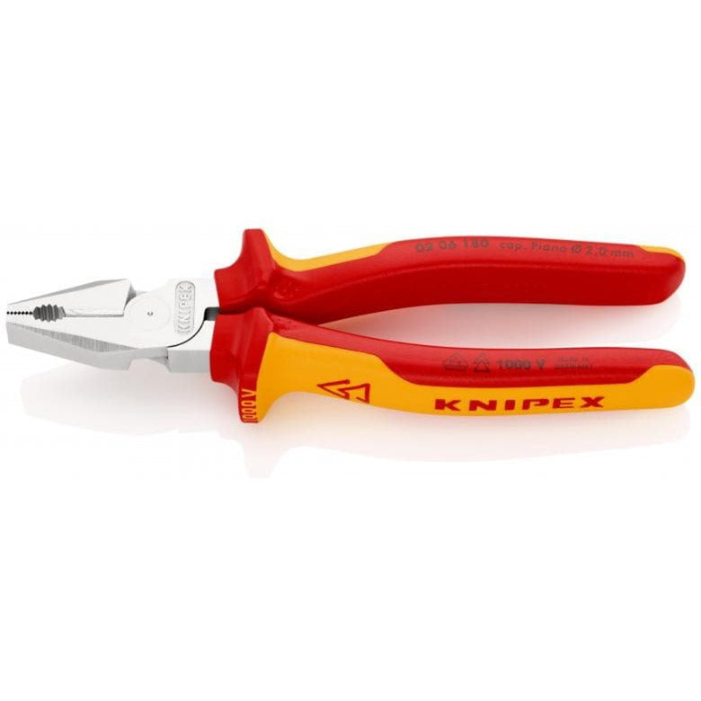 Load image into Gallery viewer, Knipex kracht-kombitang 02 06 180 vde combinatietang (rood geel, lengte 180mm)