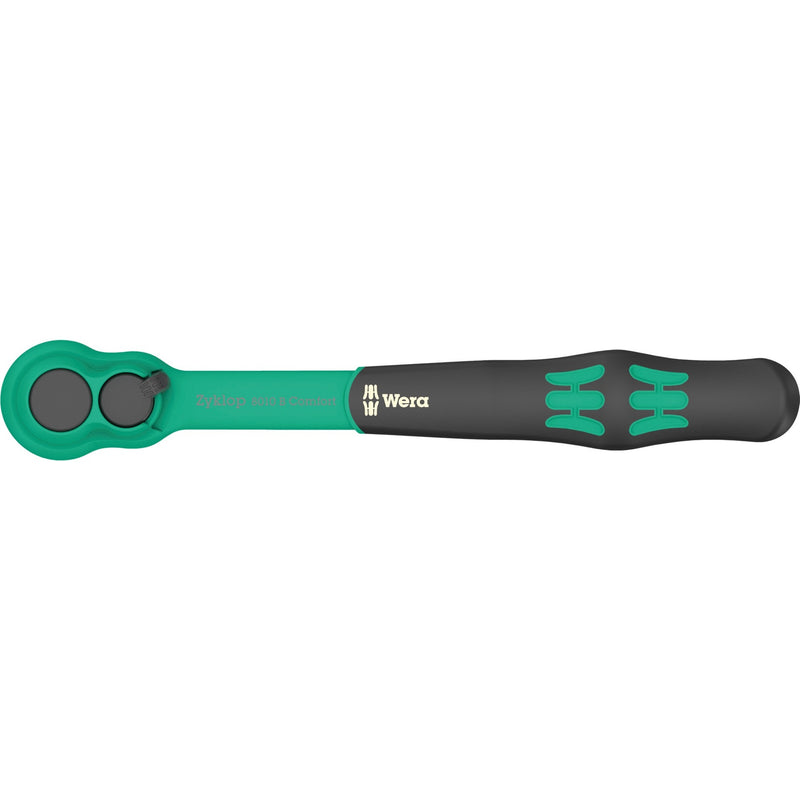Load image into Gallery viewer, Wera 8010 b zyklop comfort ratel (zwart groen, met omschakelpal en 3 8 aandrijving)