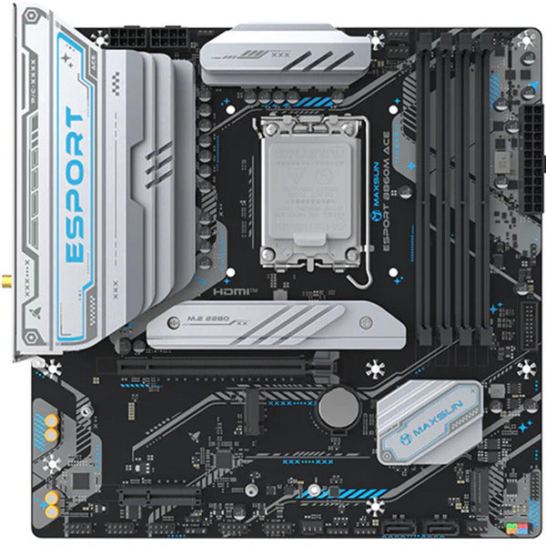 Afbeelding laden in galerijviewer, Maxsun ms-esport b860m wifi ace socket 1851 moederbord (zwart, raid, 2.5 gb-lan, wlan, bt, sound, µatx)