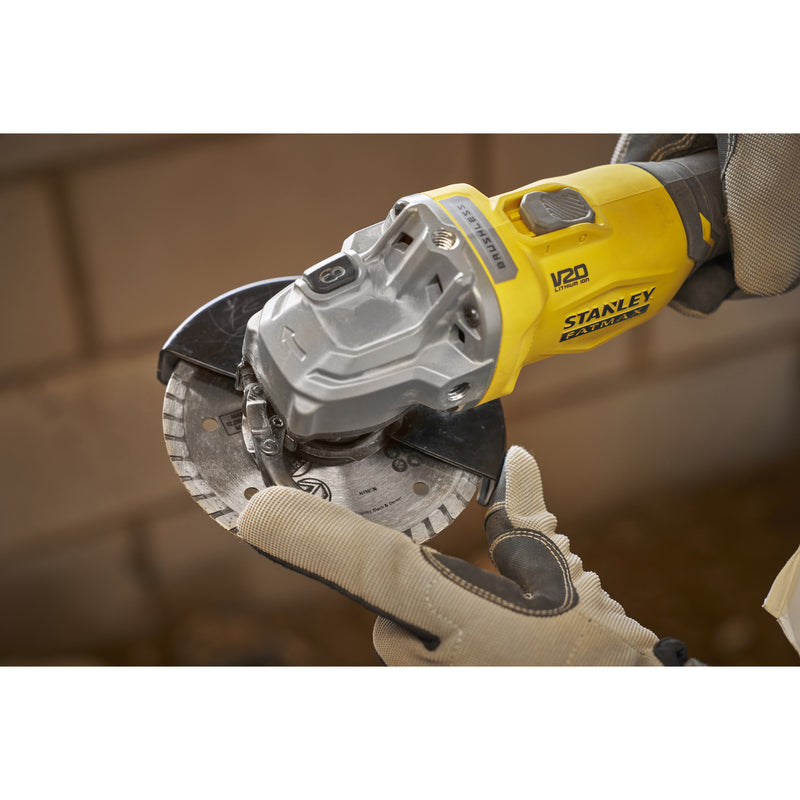 Load image into Gallery viewer, Stanley fatmax v20 18v haakse slijper 125mm (zwart geel, accu en oplader niet inbegrepen)