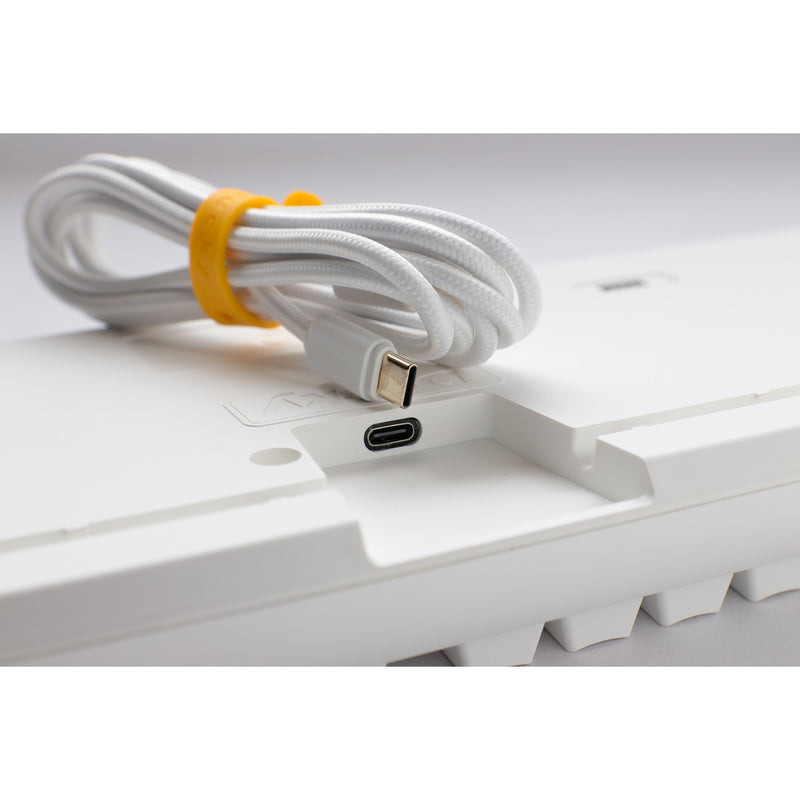 Load image into Gallery viewer, Ducky one 3 classic pure white, toetsenbord (wit, us lay-out, cherry mx blue, rgb led, double-shot pbt, hot-swappable, quack mechanics)