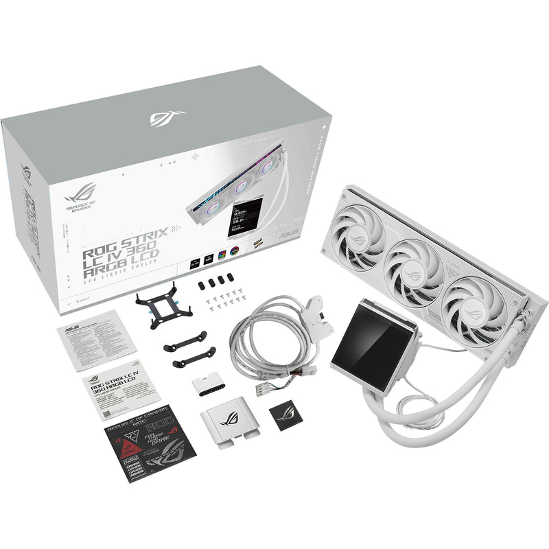 Afbeelding laden in galerijviewer, Asus rog strix lc iv 360 argb lcd waterkoeling (wit, 4-pin pwm)