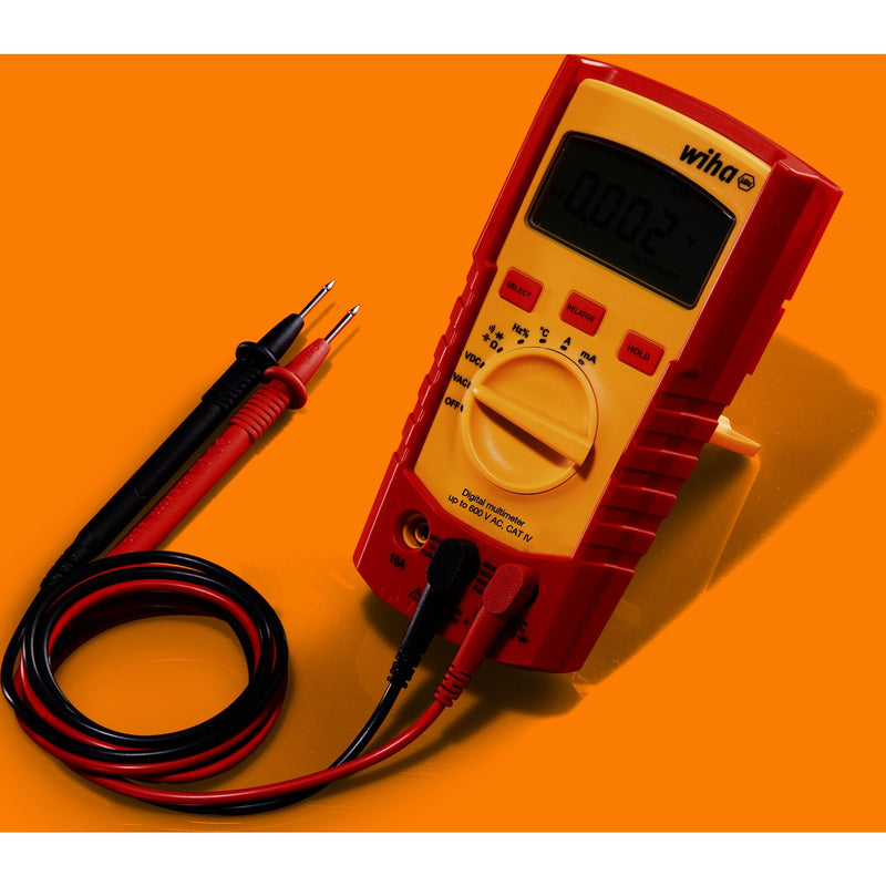 Load image into Gallery viewer, Wiha digitale multimeter tot 600 v ac, cat iv meetapparaat (rood geel)