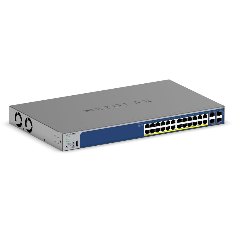 Load image into Gallery viewer, Netgear 24-poorts gigabit poe+ smart switch met 4 sfp+ poorten (grijs, 10g,smart managed)
