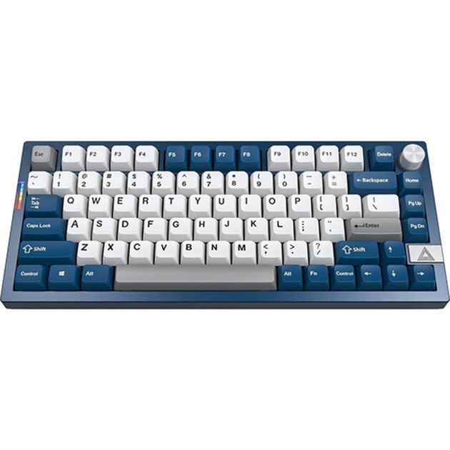 Load image into Gallery viewer, Montech mkey pro freedom rgb mechanisch toetsenbord (donkerblauw, us lay-out (qwerty), gateron g pro brown, 75%, hot-swappable, rgb, double-shot pbt, usb-c | 2.4 ghz | bluetooth 5.2)