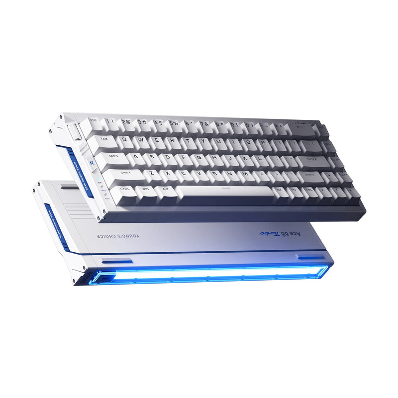 Afbeelding laden in galerijviewer, Mchose ace 68 turbo full-aluminum esports hall effect keyboard (wit, us lay-out (qwerty), gateron magnetic jade pro, 65%, 8k, rgb, hot swap, usb-c, hall effect sensor)