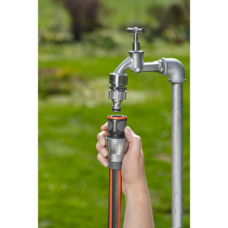 Load image into Gallery viewer, Gardena premium slangstuk 19 mm (3 4 ) (grijs zilver, 18256-50)