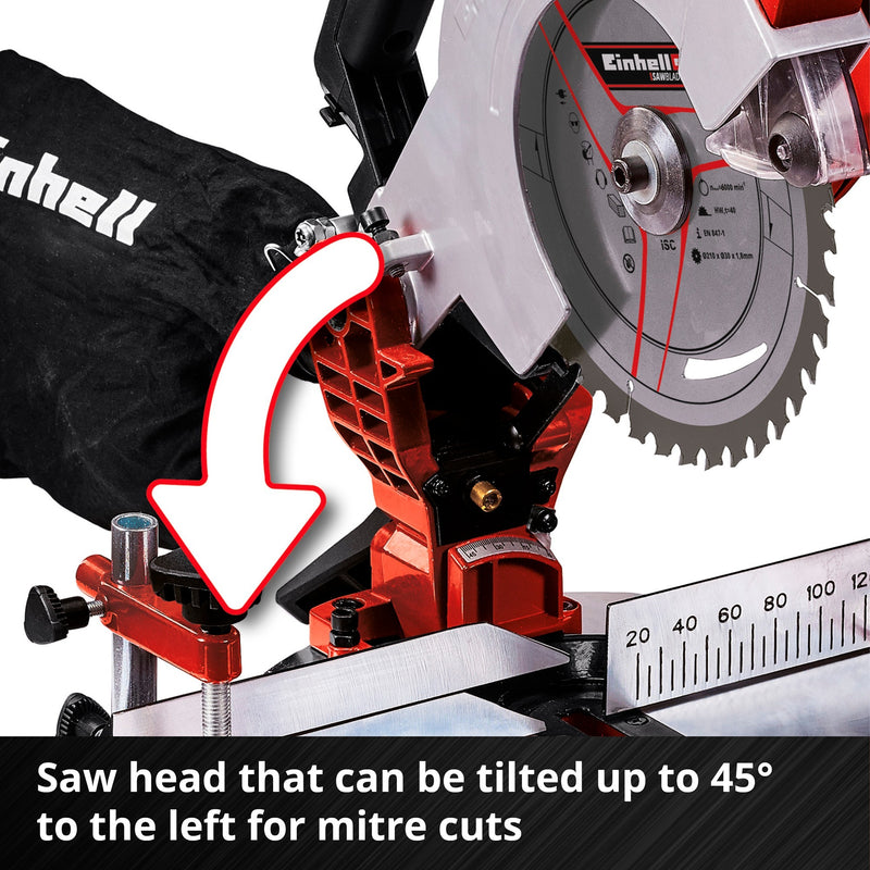 Load image into Gallery viewer, Einhell accu kap verstekzaag te-ms 18 210 li-solo afkort- en verstekzaag (rood zwart, accu en oplader niet inbegrepen)