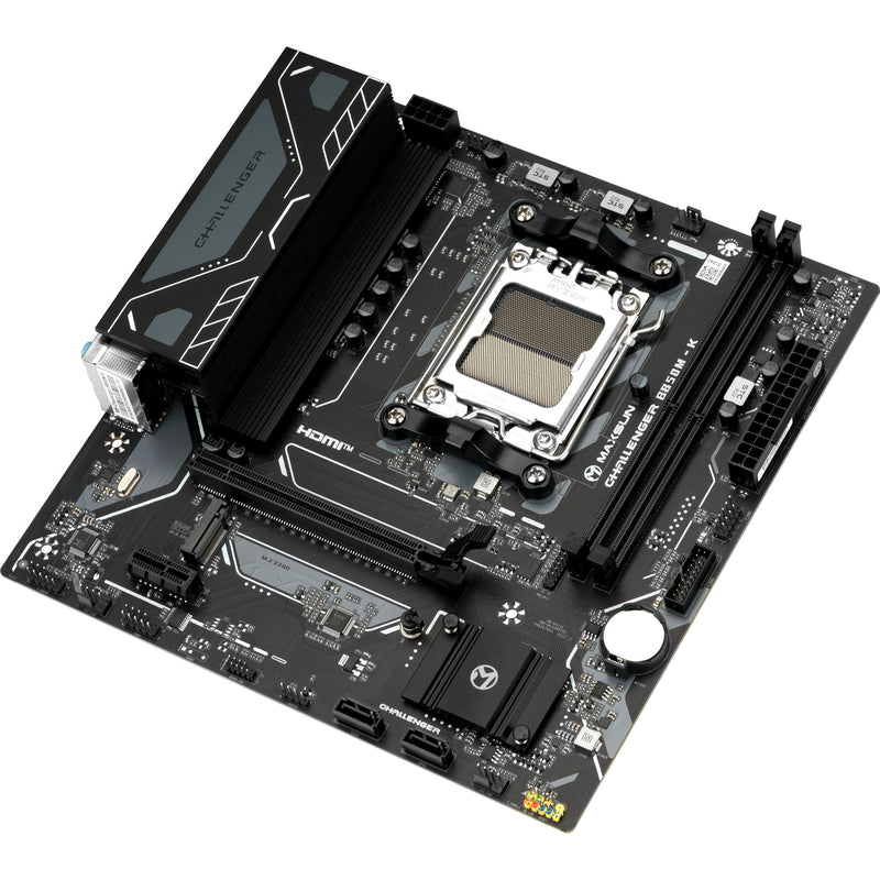 Afbeelding laden in galerijviewer, Maxsun ms-challenger b850m-k socket am5 moederbord (zwart, raid, gb-lan, sound, µatx)