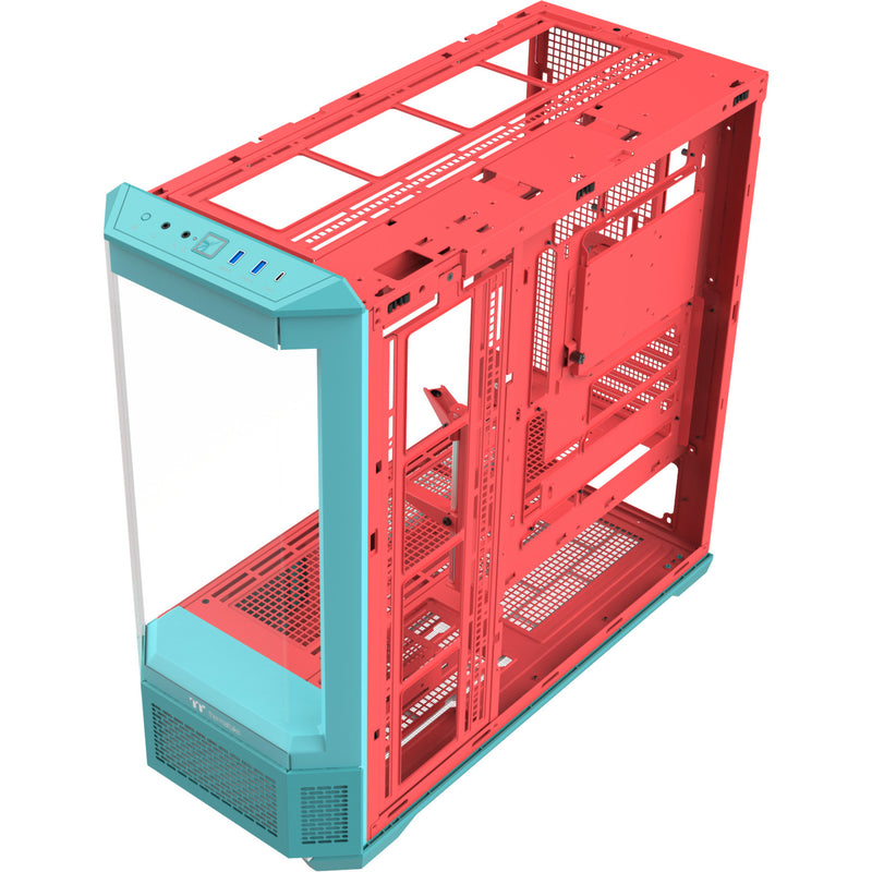 Afbeelding laden in galerijviewer, Thermaltake view 600 tg mint strawberry big tower behuizing (mint bes | 2x usb-a | 1x usb-c | tempered glass)