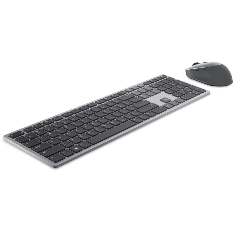 Load image into Gallery viewer, Dell premier multi-device draadloos toetsenbord en draadloze muis - km7321w desktopset (grijs, us lay-out (qwerty), 100%, bluetooth 5.0, dpi:1000 - 4000)