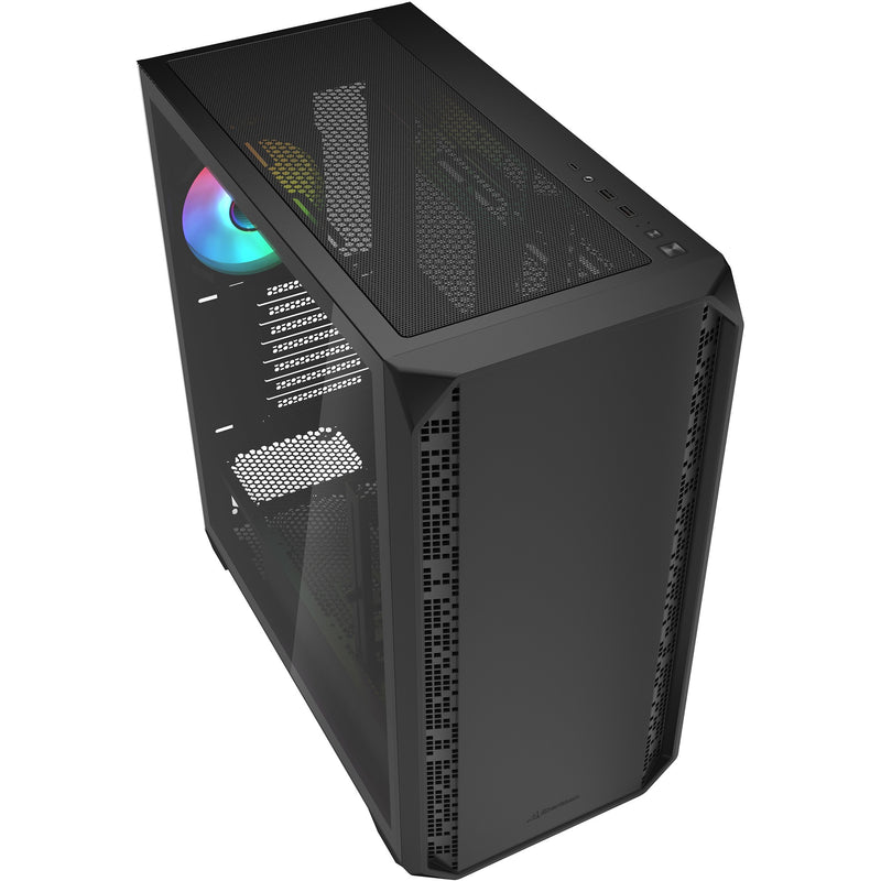 Load image into Gallery viewer, Sharkoon ak2 rgb midi tower behuizing (zwart | 2x usb-a | 1x usb-c | rgb | tempered glass)