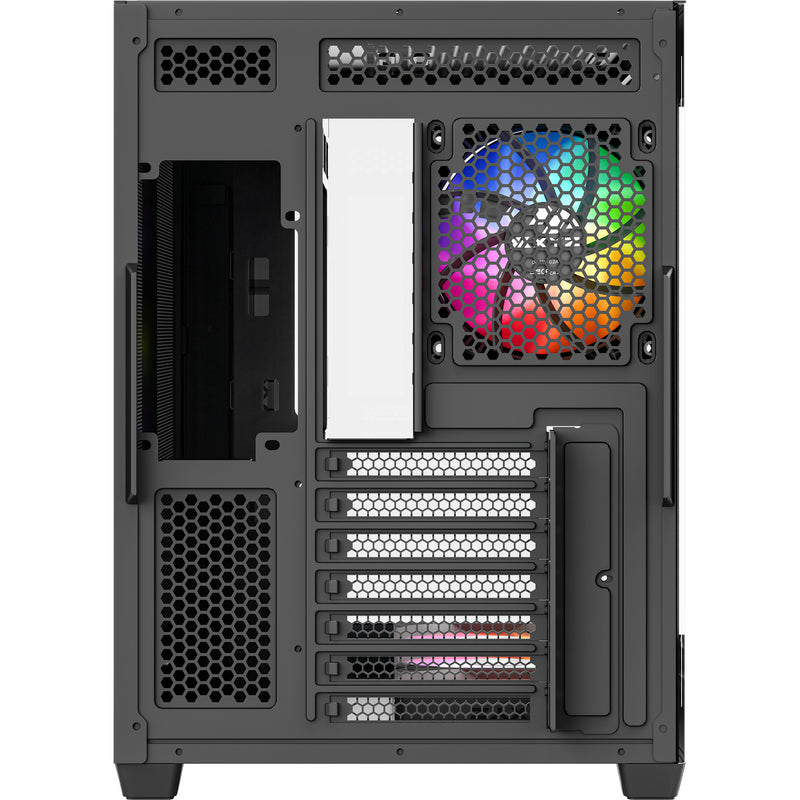 Afbeelding laden in galerijviewer, Xyz pc gear tesseract x midi tower behuizing (zwart | 2x usb-a | 1x usb-c | tempered glass)