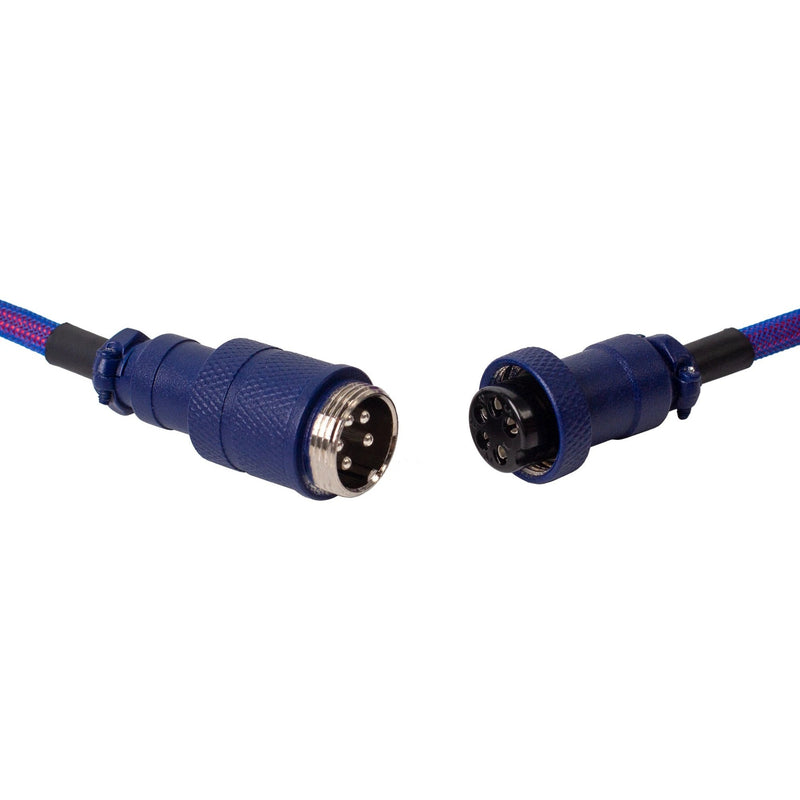 Load image into Gallery viewer, Keychron premium coiled aviator cable, angled kabel (lila, 1,08 meter)