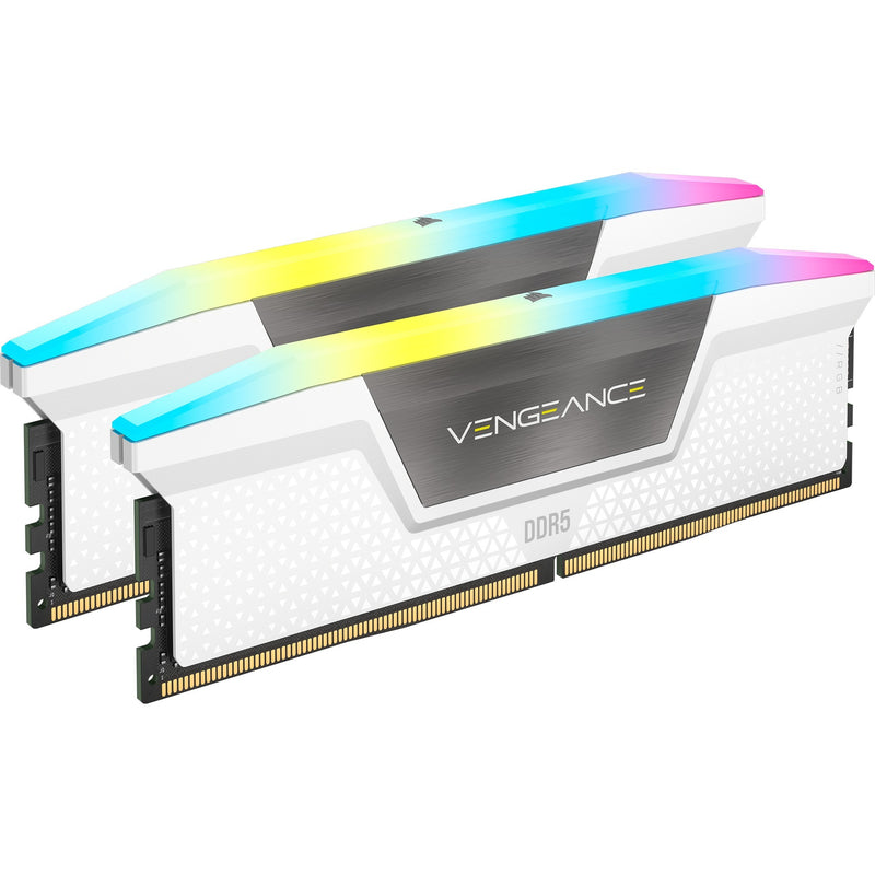 Load image into Gallery viewer, Corsair vengeance rgb 32 gb ddr5-6400 (2x 16 gb) werkgeheugen (wit, cmh32gx5m2b6400c36w, xmp 3.0)