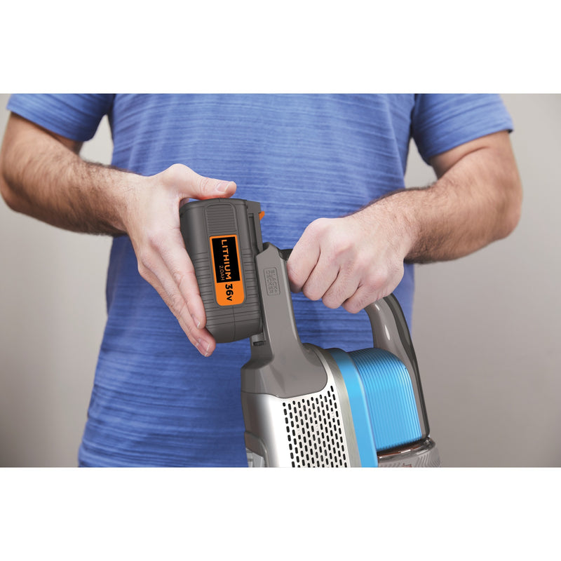 Afbeelding laden in galerijviewer, Black+decker 36v 4-in-1 steelstofzuiger (lichtblauw grijs)