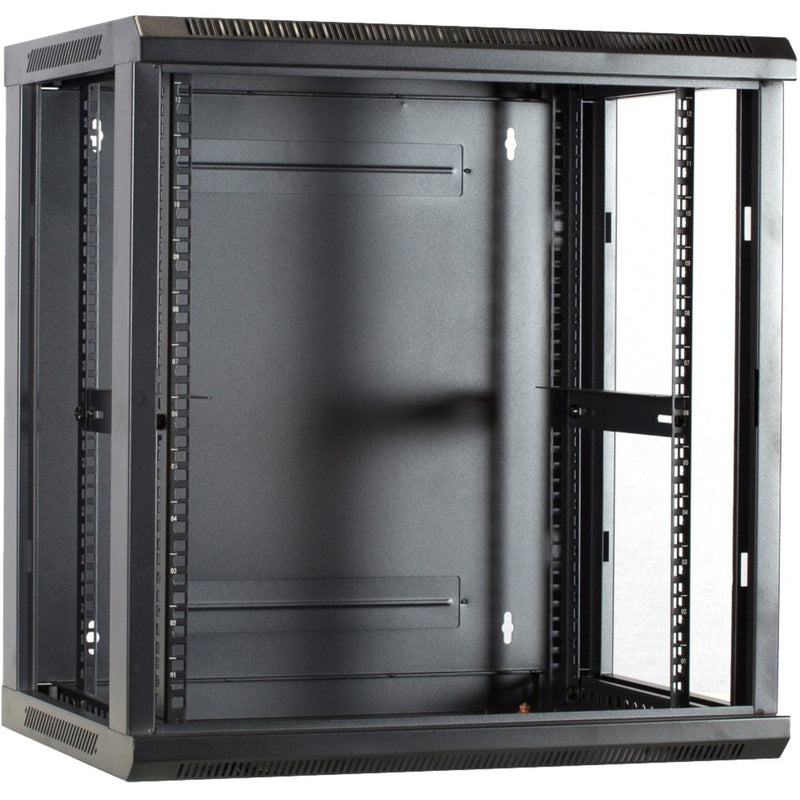 Load image into Gallery viewer, Dsi 12u wandkast met glazen deur - ds6412 server rack (zwart, 600 x 450 x 635mm)
