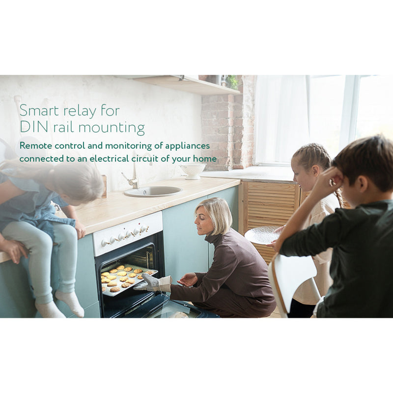 Afbeelding laden in galerijviewer, Frient smart din relay relais (lichtgrijs, zigbee)