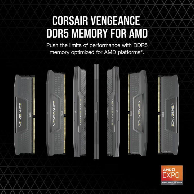 Load image into Gallery viewer, Corsair vengeance 32 gb ddr5-6000 (2x 16 gb) werkgeheugen (zwart, cmk32gx5m2d6000z38, xmp, expo)