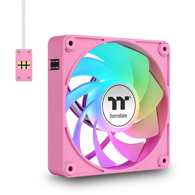 Load image into Gallery viewer, Thermaltake ct120 ex reverse argb sync pc cooling fan pink (3-fan pack) case fans (pink, 3 stuks, 120 x 120 x 25 mm, pwm)