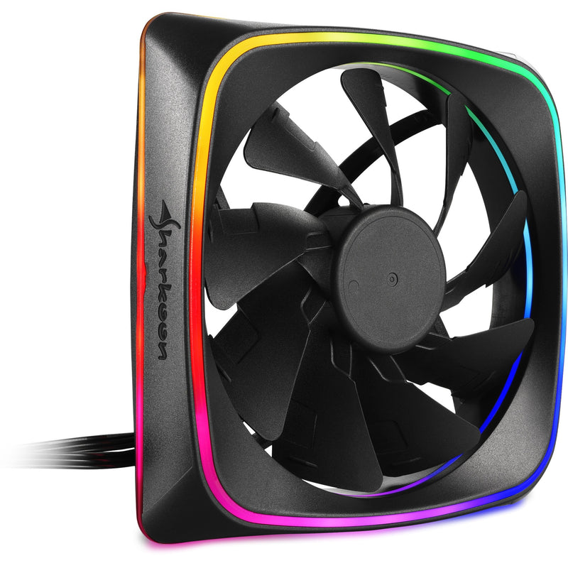 Load image into Gallery viewer, Sharkoon rgb shark lights case fan (zwart, 120 x 120 x 25 mm)