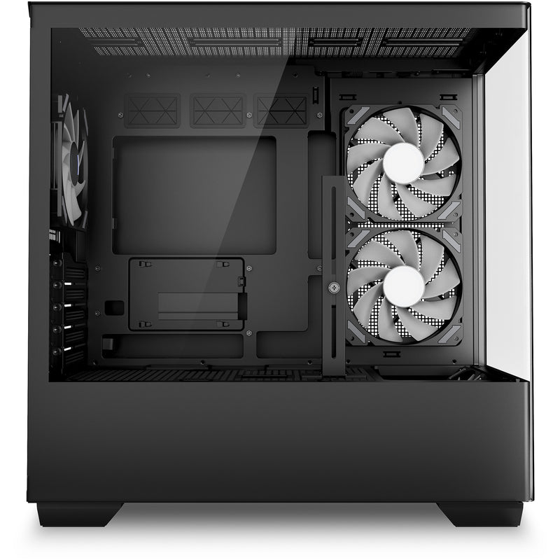 Load image into Gallery viewer, Sharkoon elite shark cm100 midi tower behuizing (zwart | 2x usb-a | 1x usb-c | rgb | tempered glass)