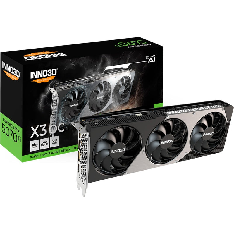 Load image into Gallery viewer, Inno3d geforce rtx 5070 ti x3 oc grafische kaart (dlss 4, 3x displayport, 1x hdmi 2.1)