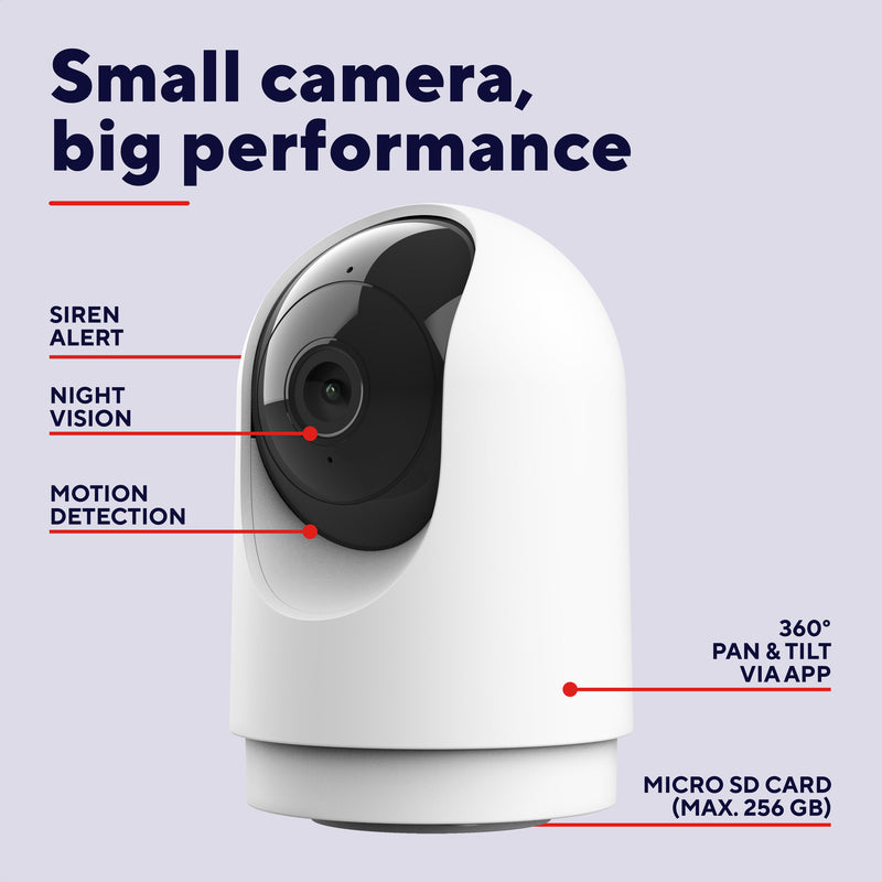 Load image into Gallery viewer, Trust ipcam-2700 360° beveiligingscamera (wit, 2.4 of 5ghz wifi)