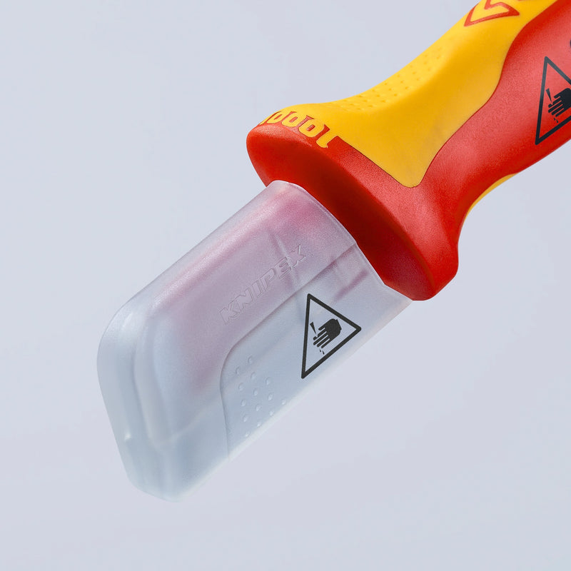 Load image into Gallery viewer, Knipex ontmantelingsmes 9855sb (rood geel, 180 mm)