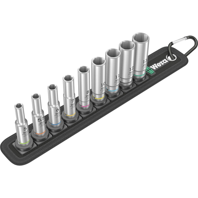 Load image into Gallery viewer, Wera belt a deep 1 doppenset, 1 4 dopsleutel (zwart, 9-delig)