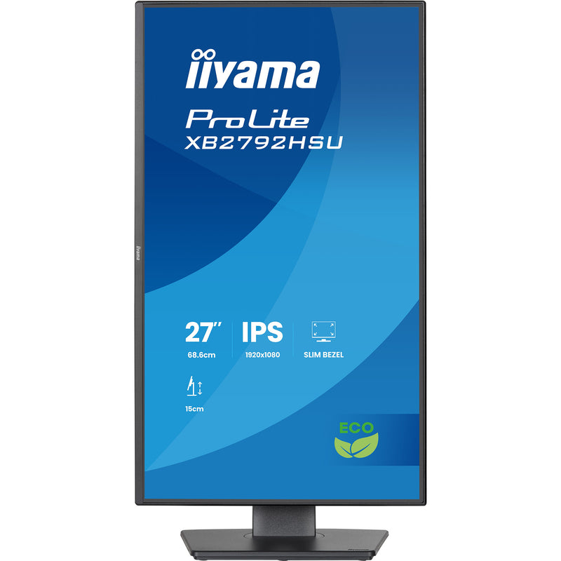 Load image into Gallery viewer, Iiyama prolite xb2792hsu-b1 27 monitor (zwart (mat), hdmi, displayport, 2x usb-a, usb-b, 120 hz)