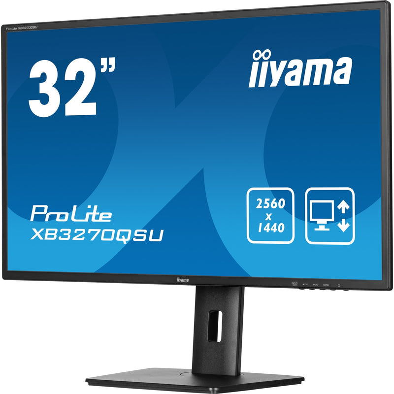 Load image into Gallery viewer, Iiyama prolite xb3270qsu-b1 31.5 monitor (zwart, hdmi, displayport, 3x usb-a, usb-b)