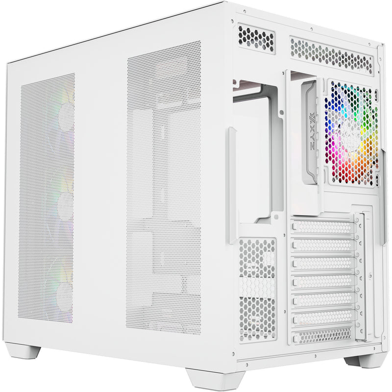 Afbeelding laden in galerijviewer, Xyz pc gear tesseract x midi tower behuizing (wit | 2x usb-a | 1x usb-c | tempered glass)