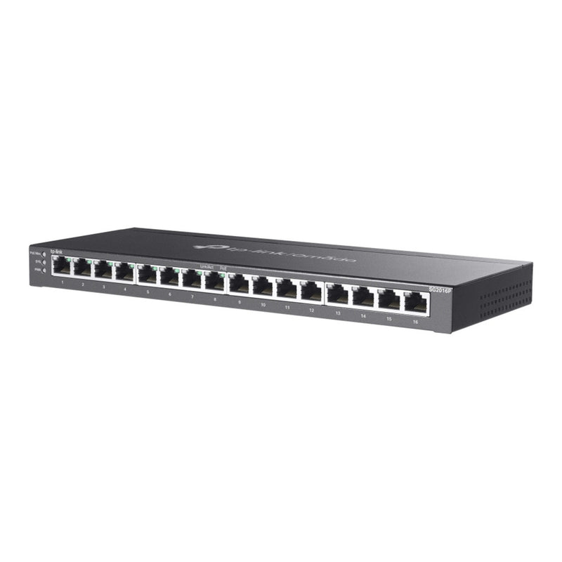 Load image into Gallery viewer, Tp-link omada sg2016p 16-poort gigabit smart switch (zwart, 8x poe+)