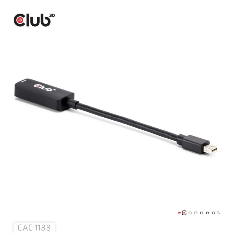 Afbeelding laden in galerijviewer, Club 3d mini displayport 1.4 naar hdmi 8k60hz m f adapter (zwart)