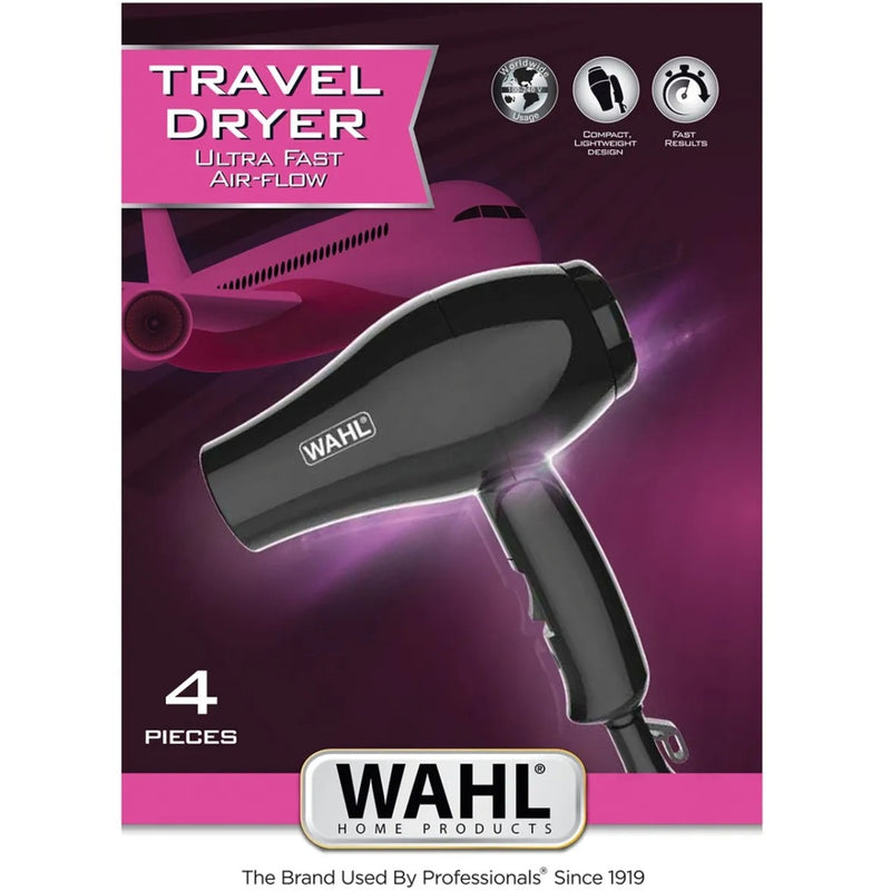 Afbeelding laden in galerijviewer, Wahl home products travel hair dryer föhn (zwart)