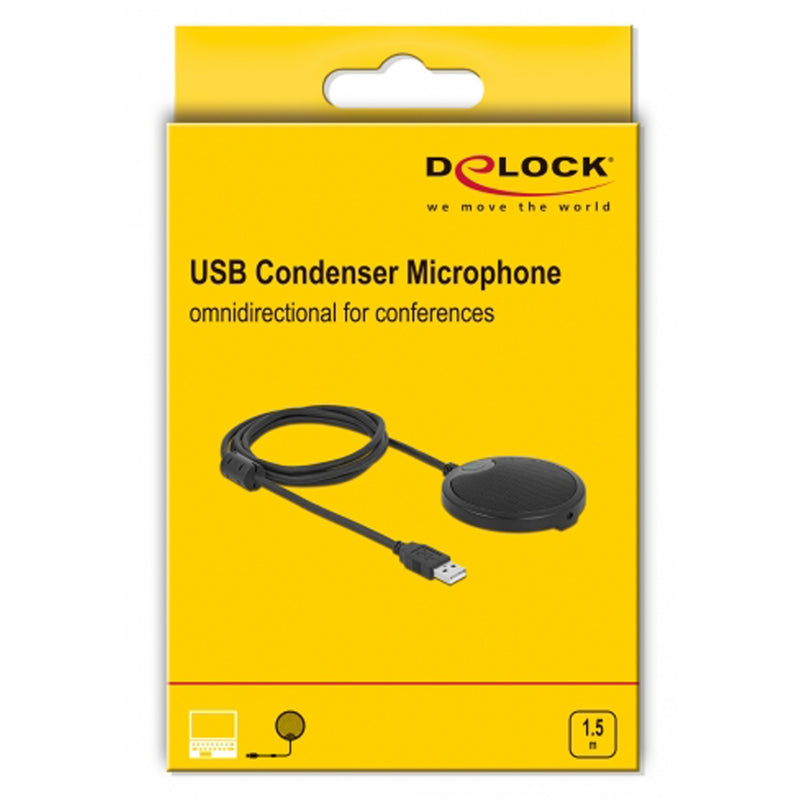 Load image into Gallery viewer, DeLOCK USB Condenser Microphone Omnidirectional for Confe