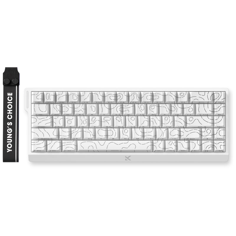 Afbeelding laden in galerijviewer, Mchose ace 68 hall effect magnetic switch gaming keyboard (wit, us lay-out (qwerty), ice rhino magnetic, 65%, rgb, hot swap, usb-c, hall effect sensor)