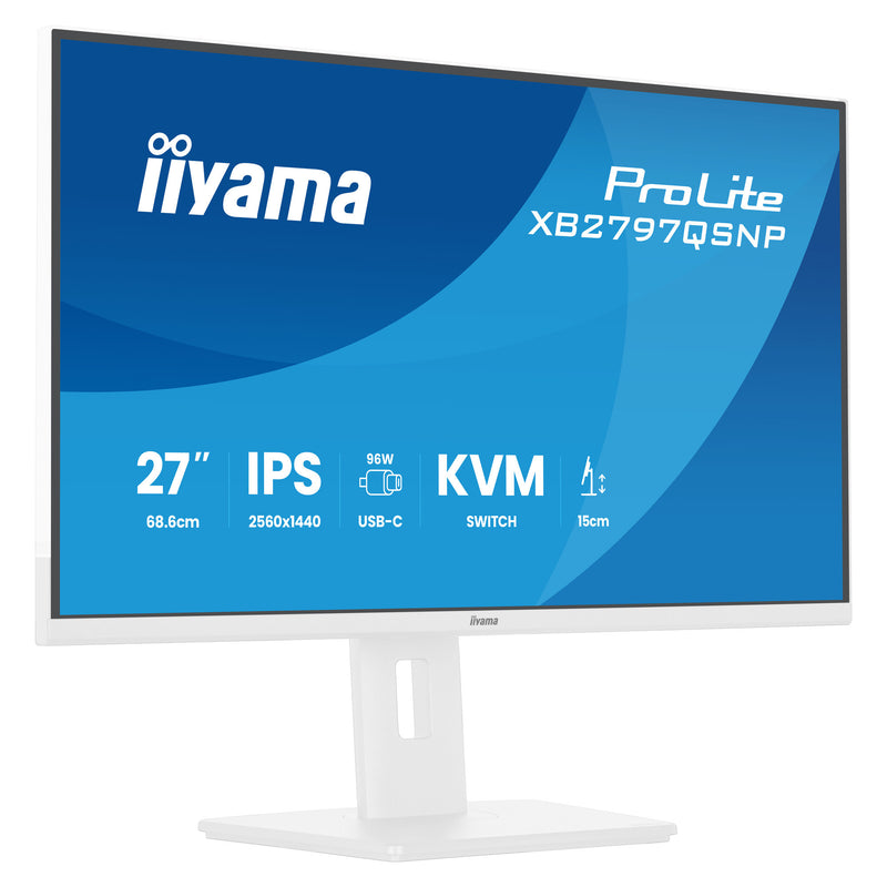 Load image into Gallery viewer, Iiyama prolite xb2797qsnp-w1 27 monitor (wit, hdmi, displayport, usb-c, lan, audio)