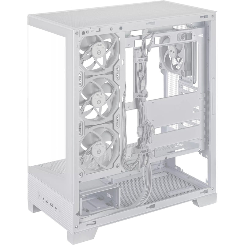 Load image into Gallery viewer, Asus a31 plus midi tower behuizing (wit | 2x usb-a | 2x usb-c | tempered glass)