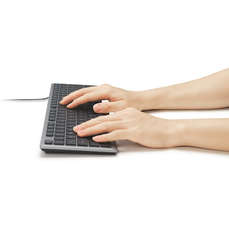 Load image into Gallery viewer, Kensington kb515 eq usb-c usb-a wired keyboard (grijs, us-international lay-out (qwerty), scissor switches, 100%)